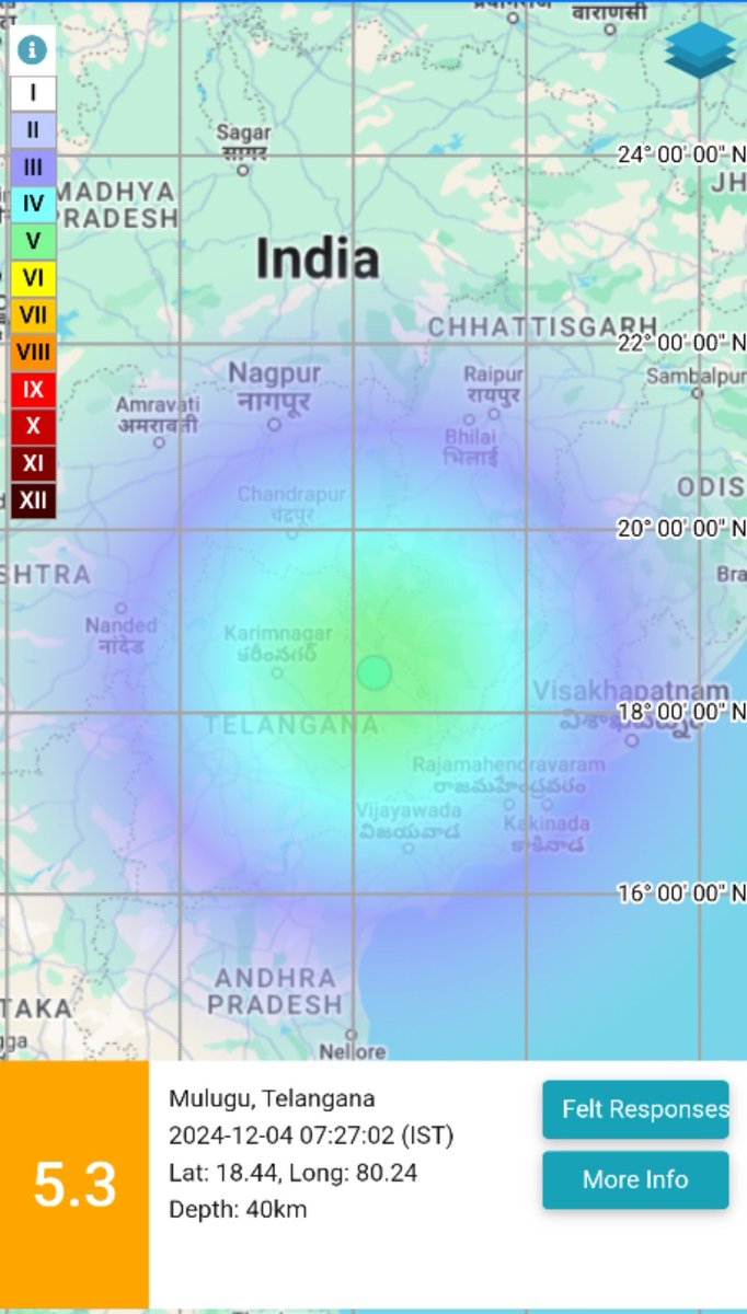 ತೆಲಂಗಾಣದಲ್ಲಿ ಬೆಳ್ಳಂಬೆಳಿಗ್ಗೆ ಭೂಕಂಪನ: 5.3 ತೀವ್ರತೆಯಲ್ಲಿ ನಡುಗಿದ ನೆಲ