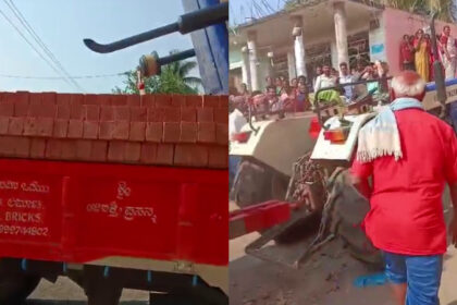 ಇಟ್ಟಿಗೆ ತುಂಬಿದ ಟ್ರ‍್ಯಾಕ್ಟರ್ -‌ ಟ್ರೇಲರ್ ಮಧ್ಯೆ ಸಿಲುಕಿ ಚಾಲಕ ದುರ್ಮರಣ